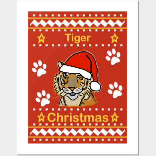 Tiger Christmas Sweater Posters and Art